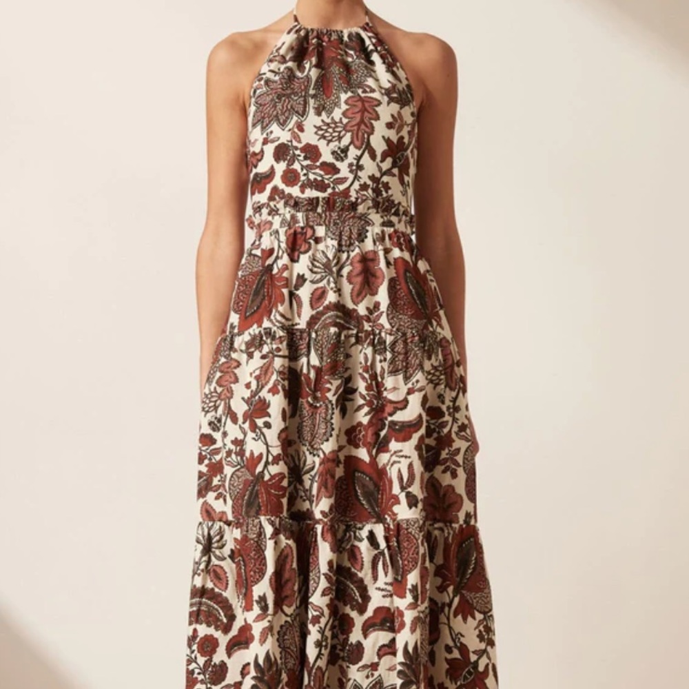 Shona Joy Catalina Halter Open Back Dress